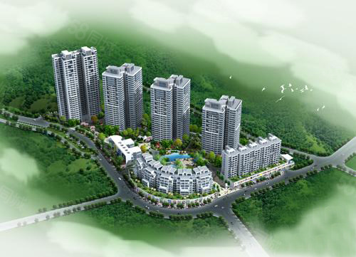 景秀江山楼盘建筑物外景