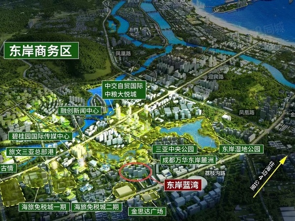 三亚·东岸蓝湾楼盘建筑物外景