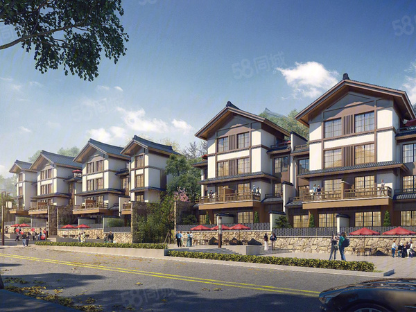 世茂国风武夷·华溪谷建筑物外景效果图