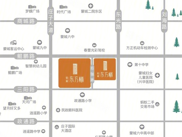 蒙城铂丽·东方樾楼盘区位规划