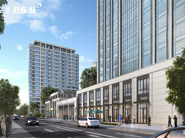 新空港孔雀城領(lǐng)航國際樓盤(pán)建筑物外景