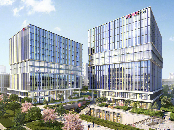 未来天空中心楼盘建筑物外景