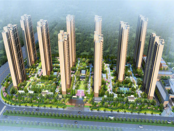 万科五彩城楼盘建筑物外景