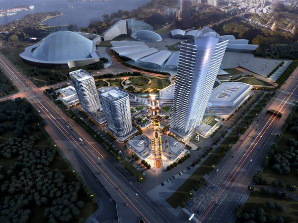 绿地国博中心楼盘建筑物外景