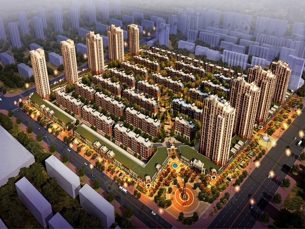 泛欧·红石郡楼盘建筑物外景