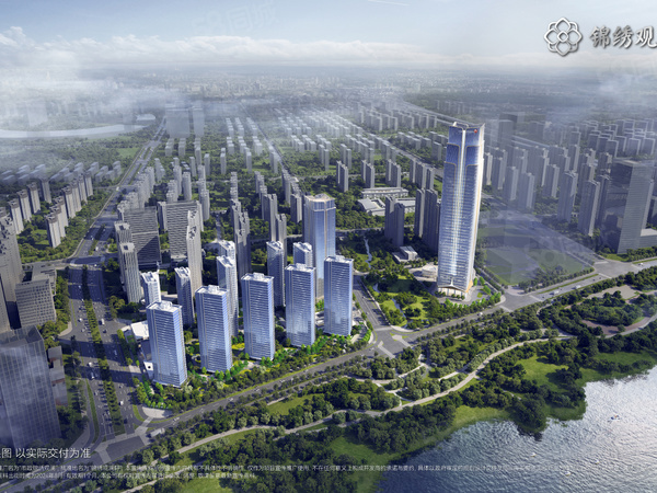 市政锦绣观澜楼盘建筑物外景