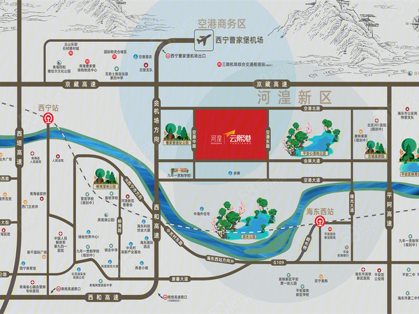 河湟·云熙港区位图