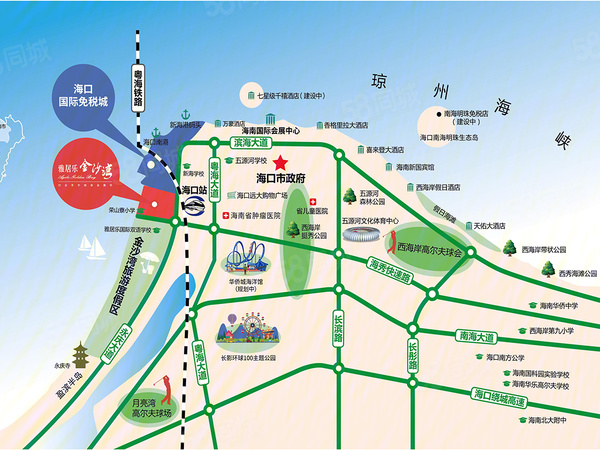 雅居乐金沙湾楼盘区位规划