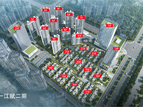 融创首创国际智慧生态城市项目高层走势与长江一致，部分楼栋可看长江