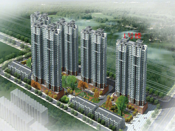阳泉城市春天楼盘建筑物外景