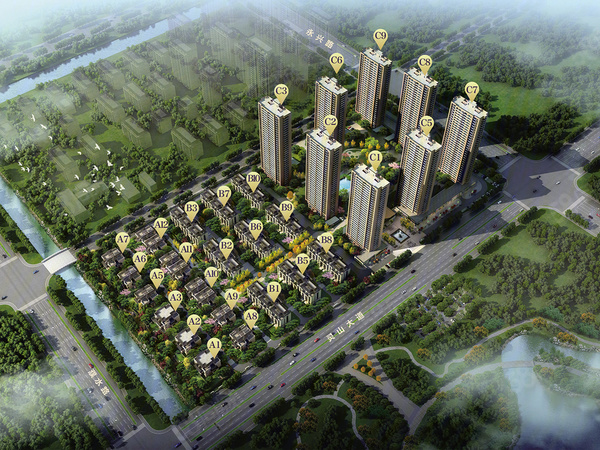 宝业·滨湖绿苑楼盘建筑物外景