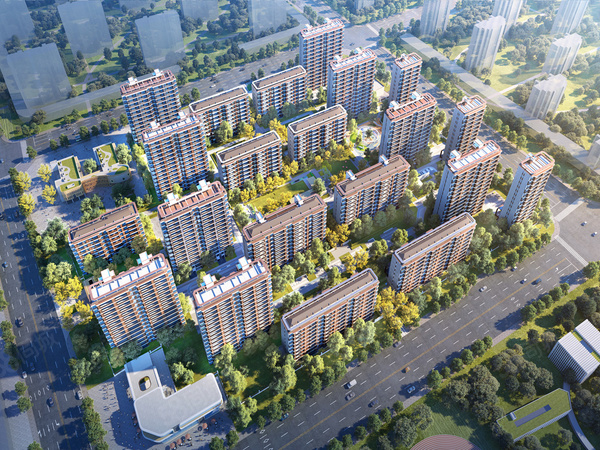 國祥雲(yún)著樓盤建筑物外景