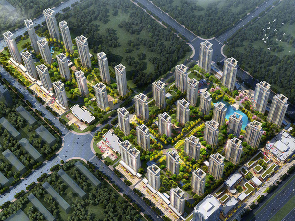 恒大翡翠湾楼盘建筑物外景