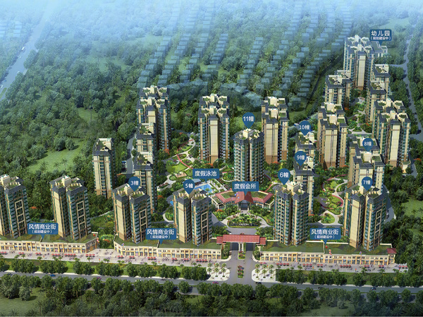 雅居乐星光城楼盘建筑物外景