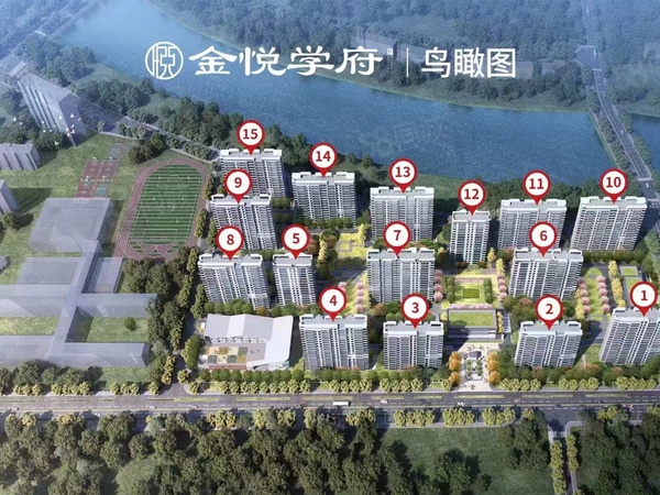 金悦学府楼盘建筑物外景