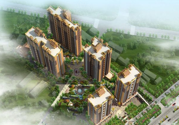 澜岸·泊宫楼盘建筑物外景