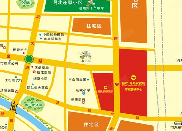 新农·亳州农贸城楼盘区位规划