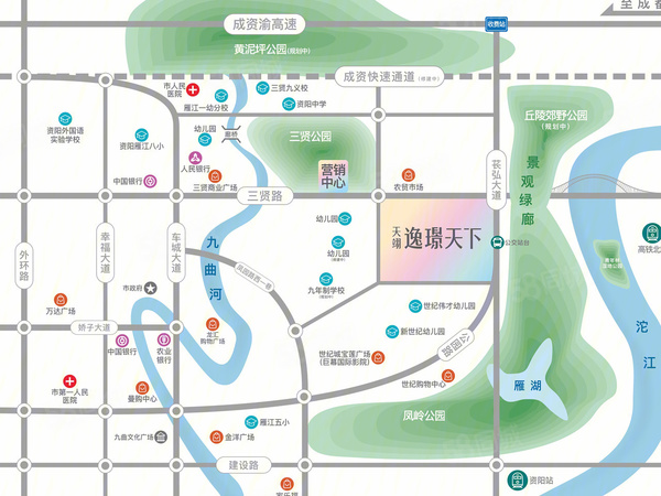 天翊·逸璟天下楼盘区位规划