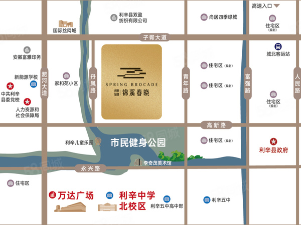 邦泰城建·锦溪春晓楼盘区位规划