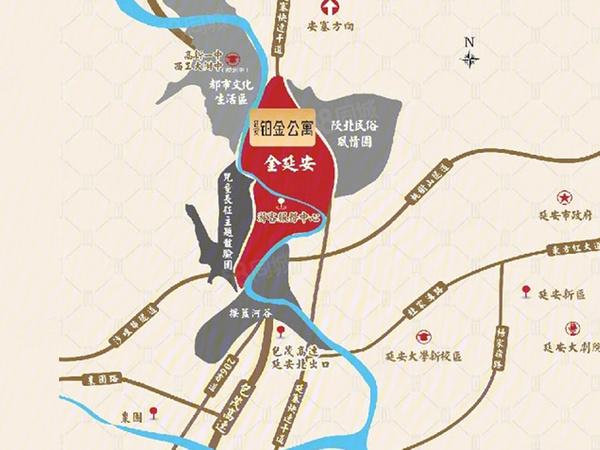 延安铂金公寓楼盘区位规划