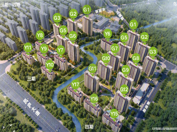 孔雀城时代北宸楼盘建筑物外景