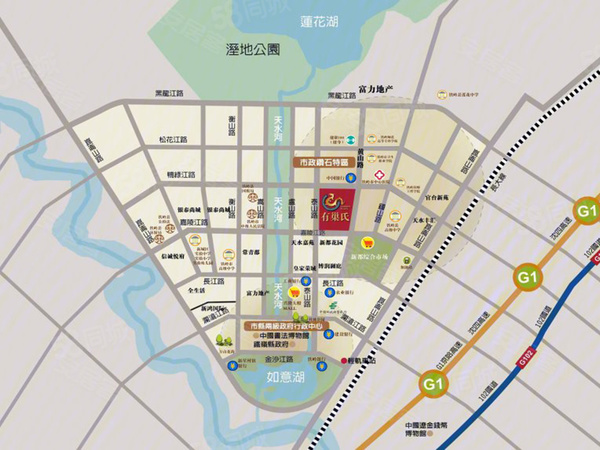 有巢氏·市政花园广场楼盘区位规划