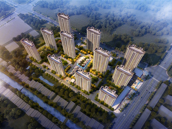 中梁首府壹号楼盘建筑物外景
