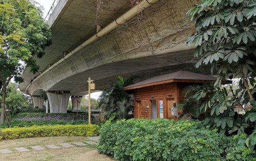 距离项目300米处的月港湿地公园实拍