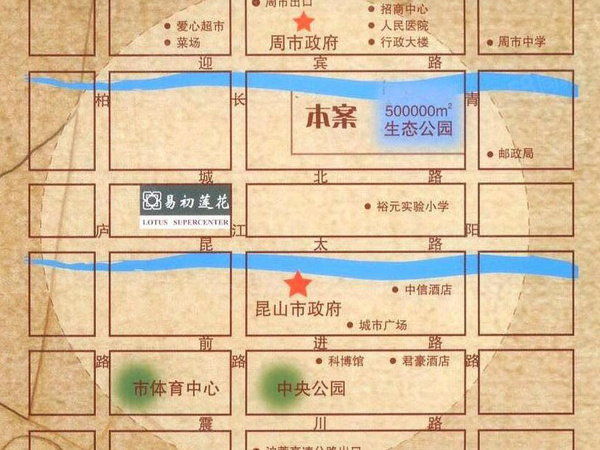琨城帝景园楼盘区位规划