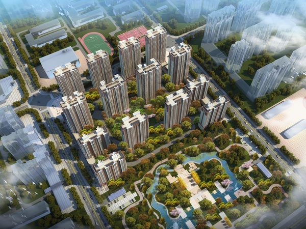 盐府云庐楼盘建筑物外景