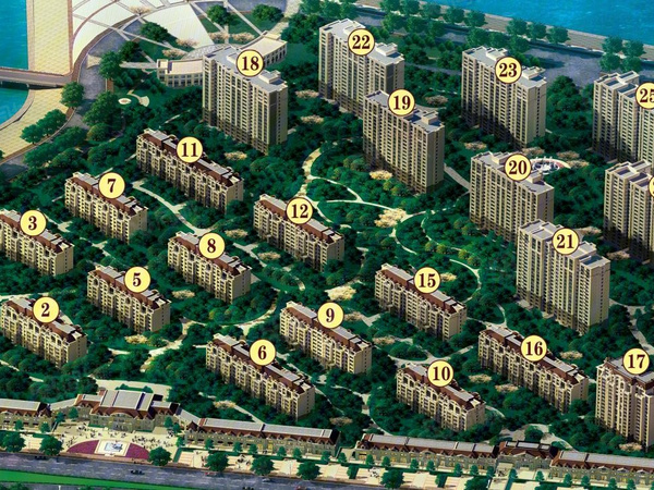 塞纳阳光规划沙盘