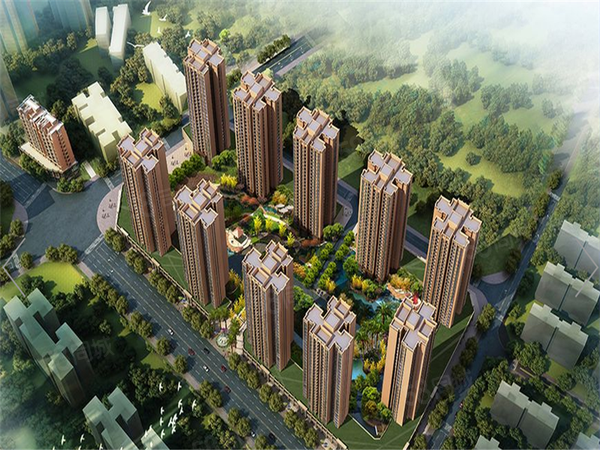 世纪华府楼盘建筑物外景
