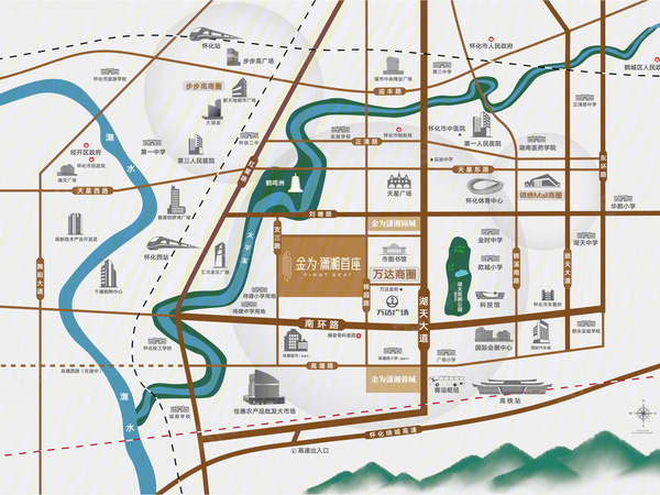 金为·潇湘首座楼盘区位规划