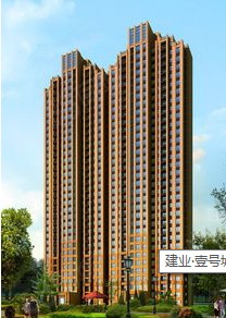 建业壹号城邦楼盘建筑物外景