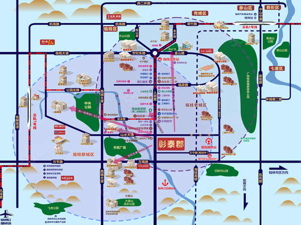 桂林彰泰郡楼盘区位规划