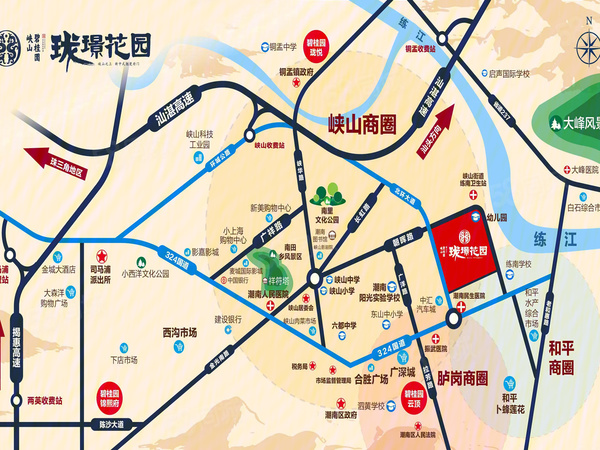 峡山碧桂园·珑璟花园楼盘区位规划