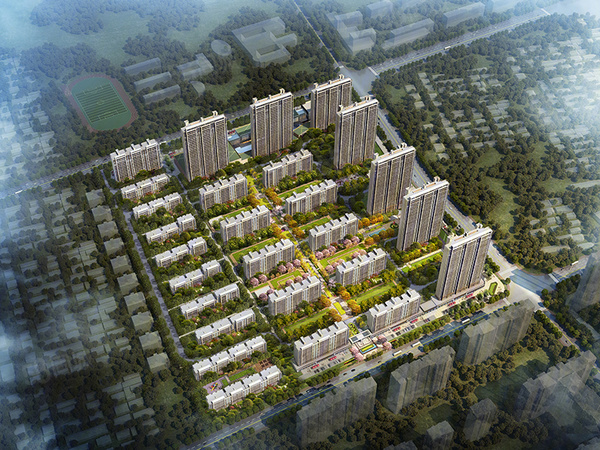 上锦花园楼盘建筑物外景