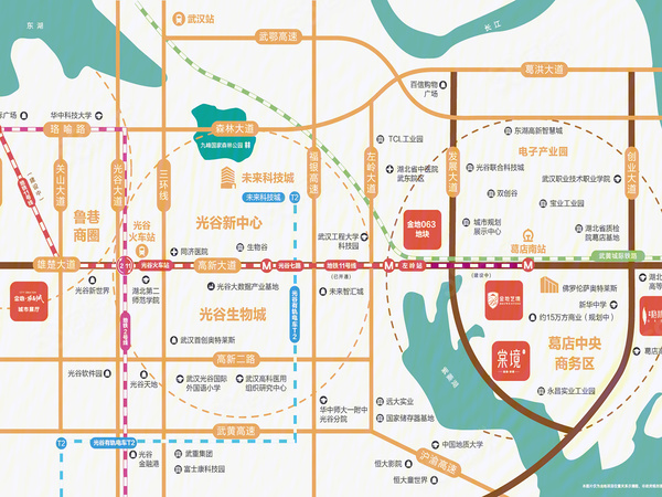 金地城与城艺境楼盘区位规划