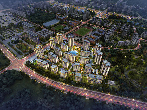 仁寿万景进园汇楼盘建筑物外景