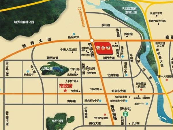 大地紫金城楼盘区位规划