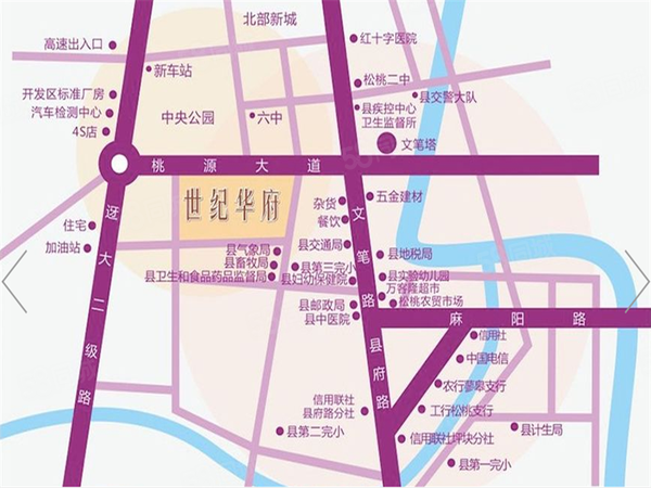 世纪华府楼盘区位规划