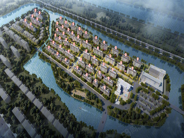 众成·悦岛华庭楼盘建筑物外景