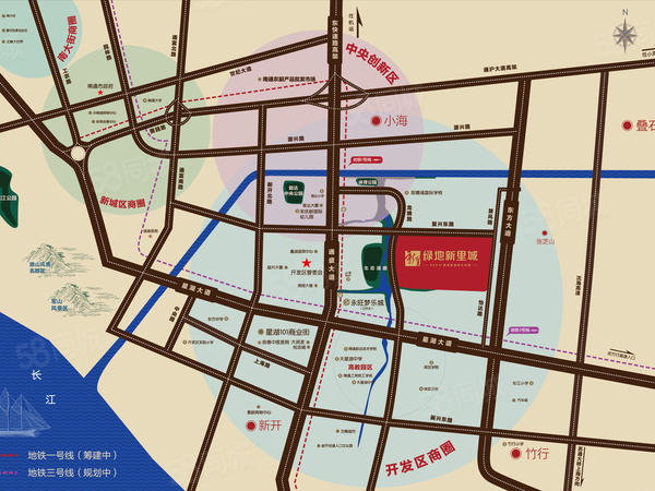 绿地新里城楼盘区位规划