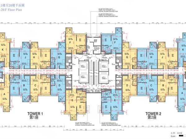 利奧坊 · 凱岸11樓至12樓、15樓至20樓平面圖
