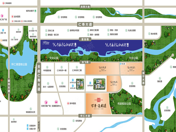 仁寿万景进园汇楼盘区位规划