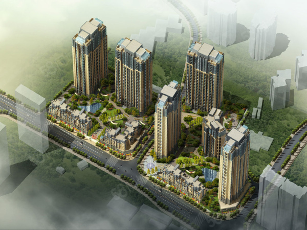 重庆总部城住宅项目效果图