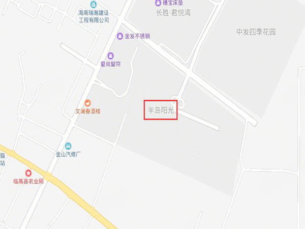 半岛阳光楼盘区位规划
