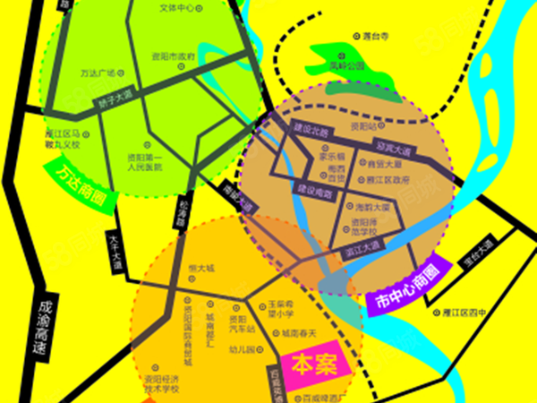 华西·嘉苑楼盘区位规划