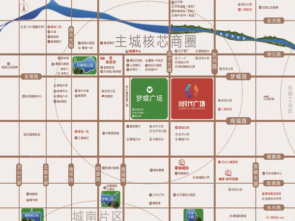 蒙城城投时代广场楼盘区位规划