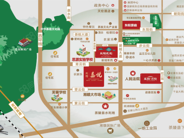 茶陵东阳嘉悦楼盘建筑物外景